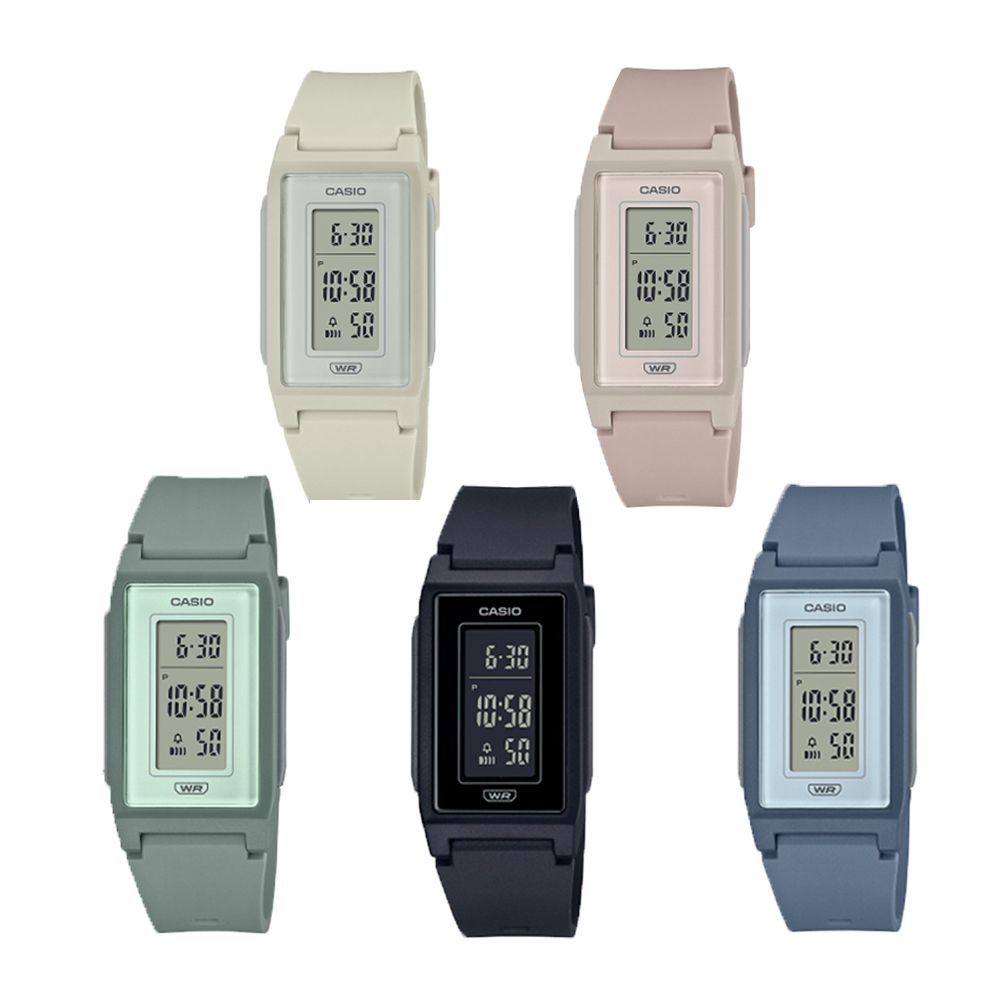 CASIO 卡西歐   LF-10WH 時尚簡約運動輕盈細長環保數字電子錶