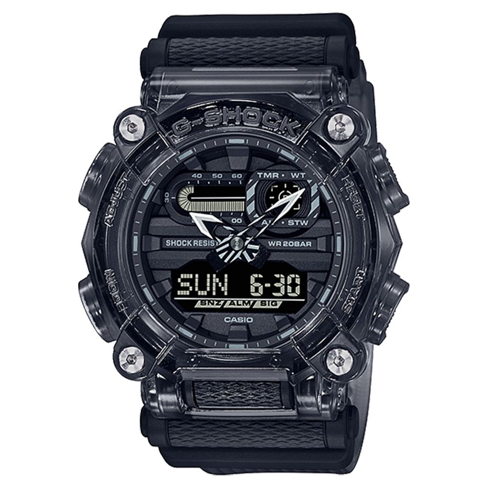 CASIO 卡西歐  G-SHOCK 半透明系列雙顯手錶 GA-900SKE-8A