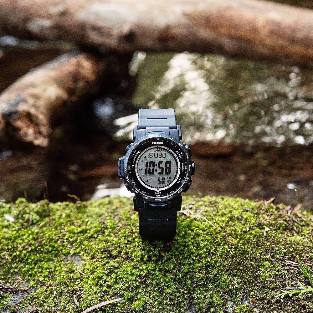 CASIO 卡西歐   PROTREK 戶外多功能太陽能電波手錶 登山錶 氣壓高度溫度 PRW-35Y-2