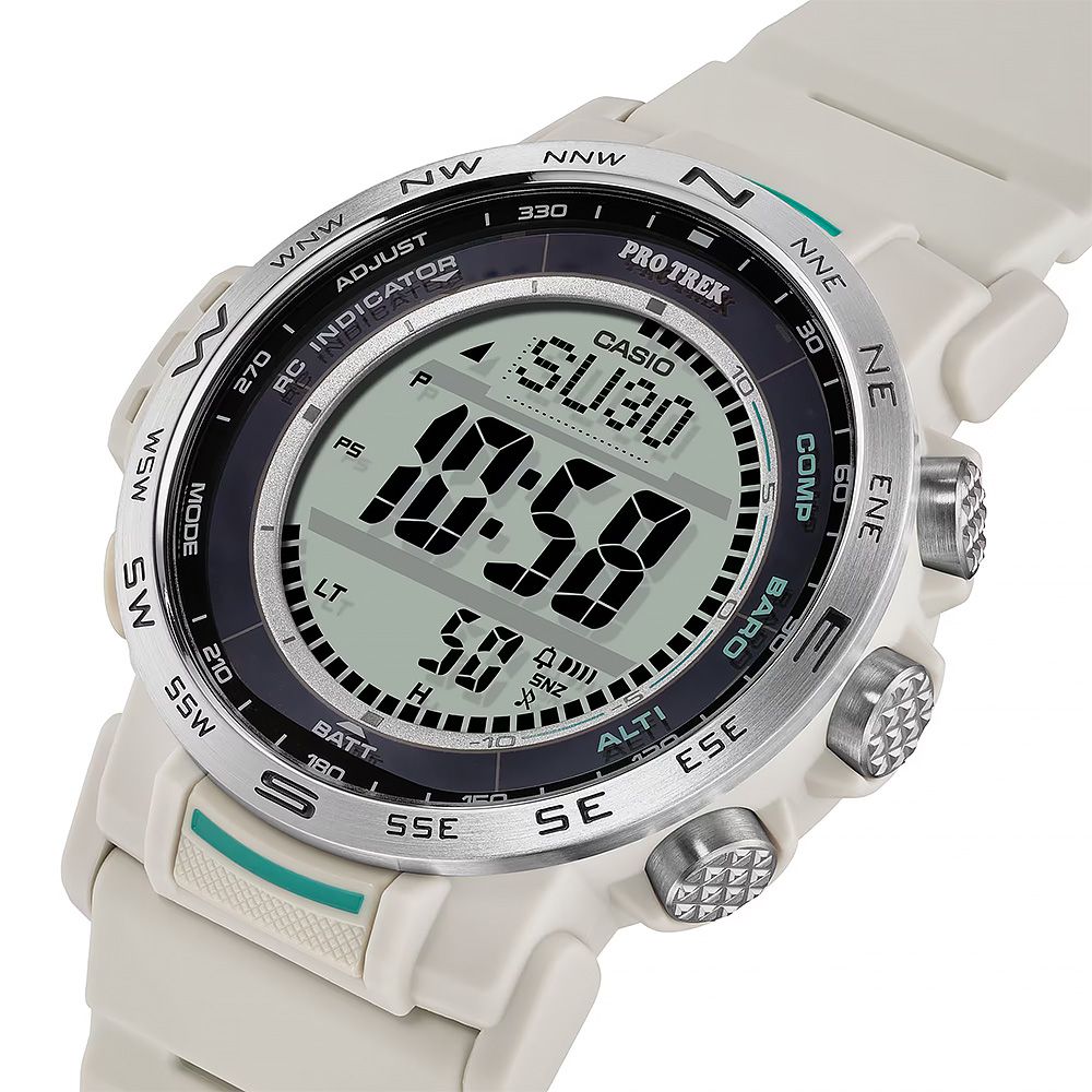 CASIO 卡西歐   PROTREK 戶外多功能太陽能電波手錶 登山錶 氣壓高度溫度 PRW-35-7