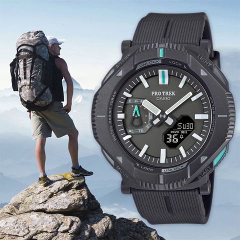 CASIO 卡西歐 PROTREK 戶外登山錶 太陽能藍芽手錶 旋轉錶圈切換造型 PRJ-B001-1