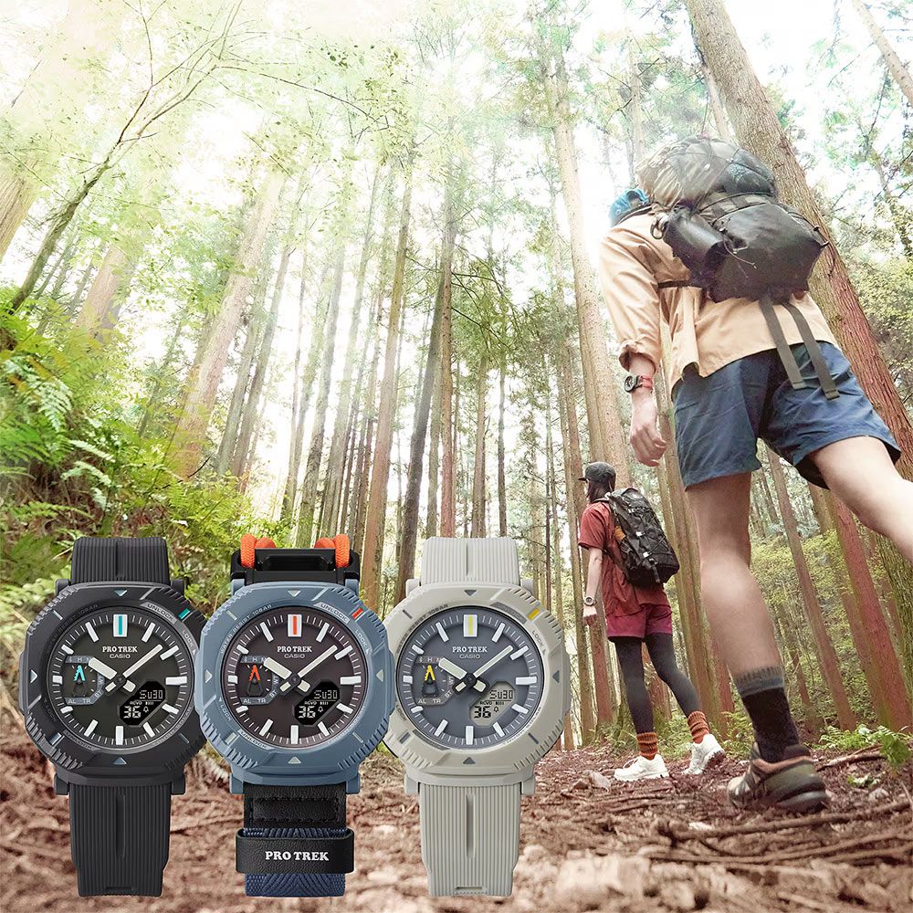 CASIO 卡西歐 PROTREK 戶外登山錶 太陽能藍芽手錶 旋轉錶圈切換造型 PRJ-B001-1