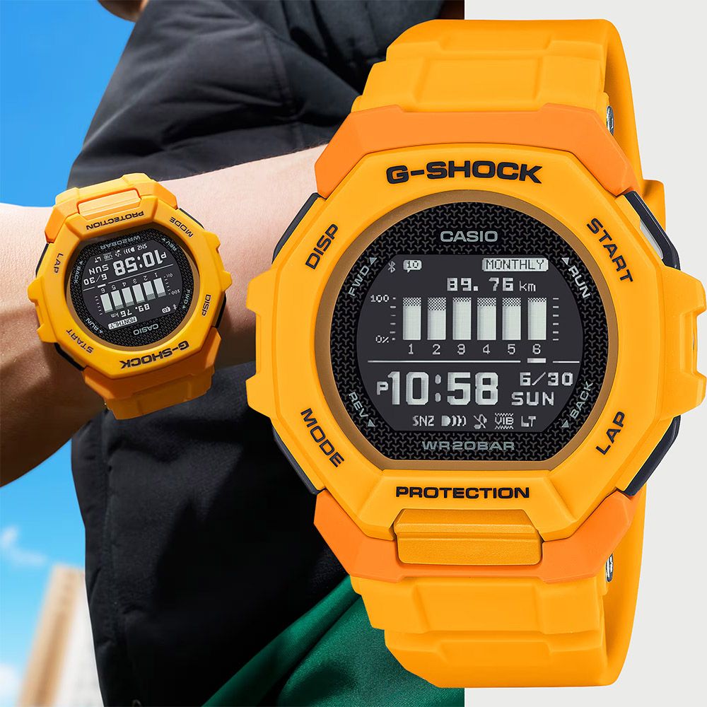 CASIO 卡西歐 G-SHOCK G-SQUAD 訓練計畫 GPS多功能運動藍芽手錶 GBD-300-9