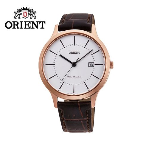 ORIENT 東方 錶 CONTEMPORARY 系列 玫瑰金 皮帶款 白色 RF-QD0001S - 39.0mm