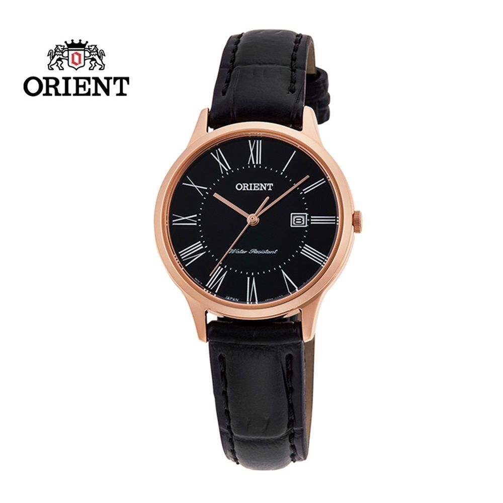 ORIENT 東方  錶 CONTEMPORARY 系列 玫瑰金 皮帶款 黑色 RF-QA0007B - 30mm