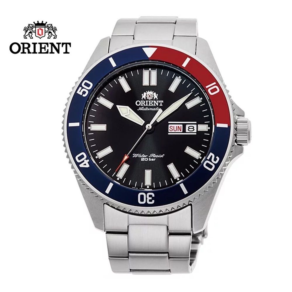 ORIENT 東方  錶 WATER RESISTANT系列 200m 潛水錶 鋼帶款 黑色 RA-AA0912B - 44mm