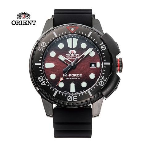 ORIENT 東方錶 M-FORCE 系列 200m潛水機械錶 膠帶款 RA-AC0L09R 漸層紅色 (全球限量) - 45mm