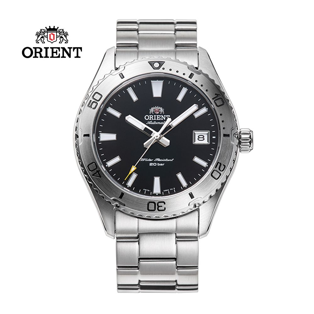 ORIENT 東方  錶 WATER RESISTANT系列 200m潛水風格腕錶 鋼帶款 黑色 RA-AC0Q01B -39.9mm