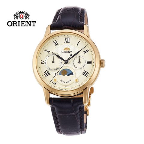 ORIENT 東方錶 SUN&amp;MOON系列 日月相錶 皮帶款 白面 RA-KA0003S