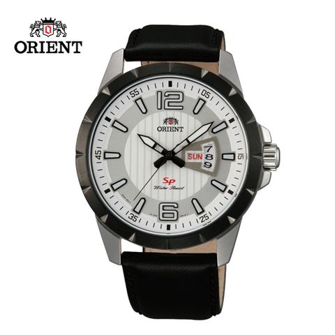 ORIENT 東方 錶 SP 系列 寬幅日期運動石英錶 皮帶款 FUG1X003W 白色 - 43mm