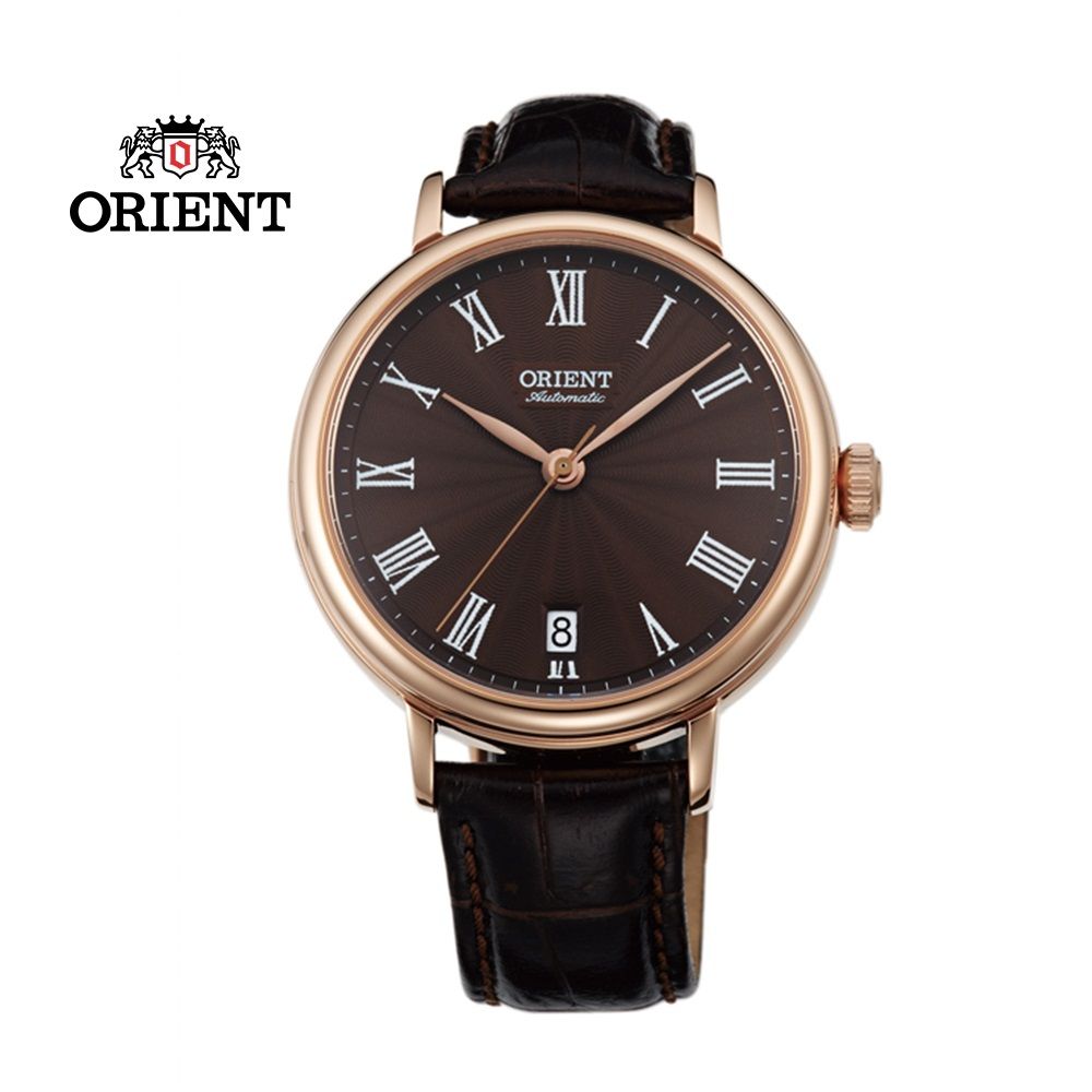 ORIENT 東方  錶 ELEGANT系列 羅馬假期復古機械錶 皮帶款 FER2K001T 咖啡色 - 37.5mm