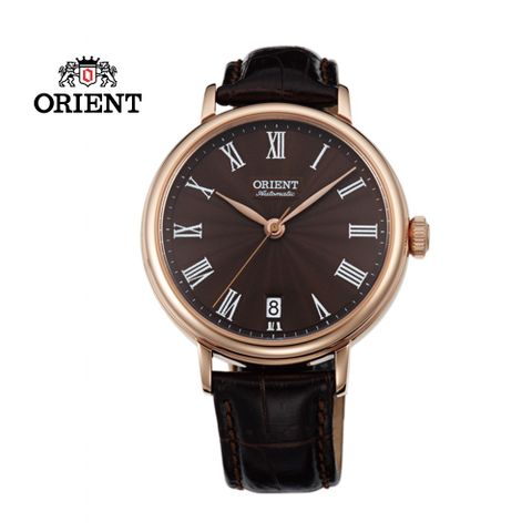 ORIENT 東方錶 ELEGANT系列 羅馬假期復古機械錶 皮帶款 FER2K001T 咖啡色 - 37.5mm