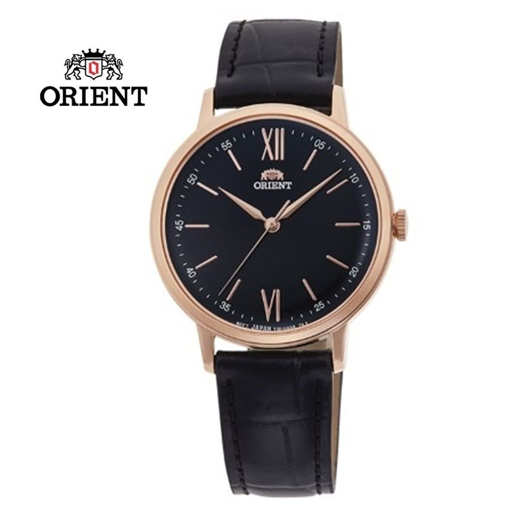 ORIENT 東方  錶 CLASSIC 經典系列 玫瑰金 皮帶款 黑色 RA-QC1703B