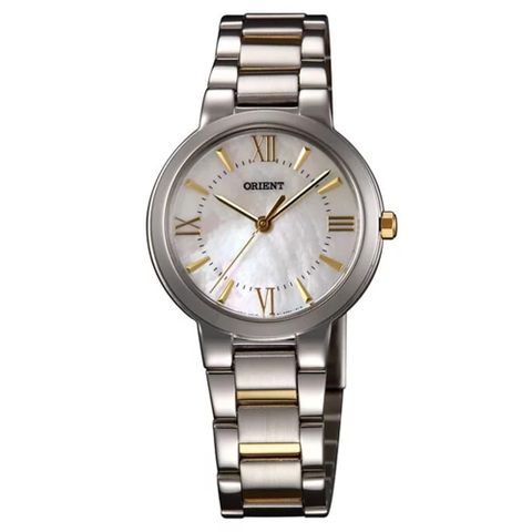 優雅上市ORIENT 東方錶現代系列 簡約珍珠貝羅馬腕錶30mm/FQC0N003W