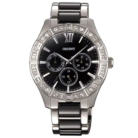 ORIENT東方錶現代系列CASUAL三眼陶瓷腕錶39mmFSW01003B
