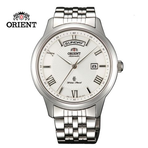 ORIENT 東方 錶 WILD CALENDAR系列 寬幅日曆機械錶 鋼帶款 白色 SEV0P002W-43.5mm