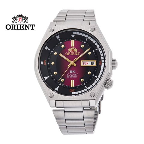 ORIENT 東方錶 復刻SK系列 50m機械錶 鋼帶款 漸層紅色 RA-AA0B02R-41.7 mm