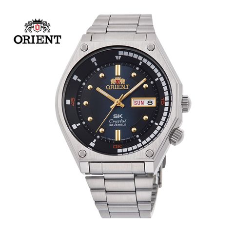 ORIENT 東方 錶 復刻SK系列 50m機械錶 鋼帶款 漸層藍色 RA-AA0B03L-41.7 mm