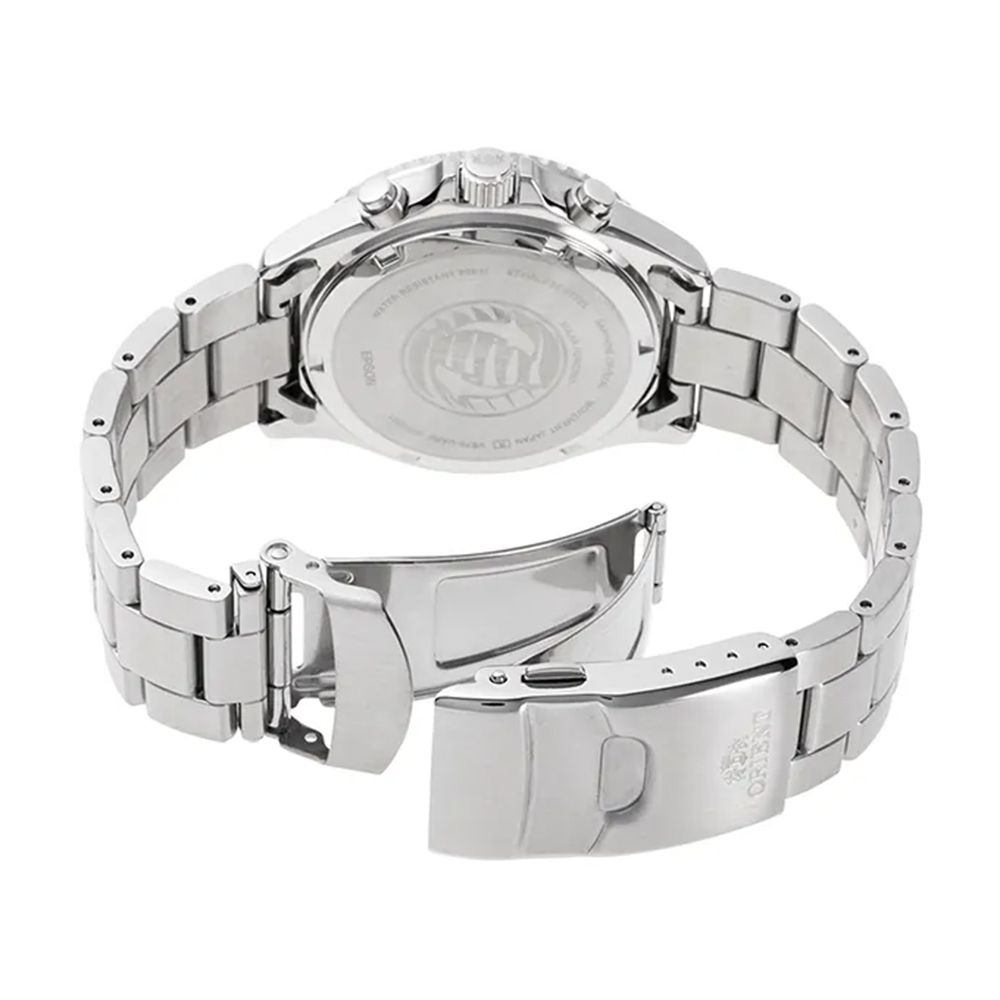 ORIENT 東方  錶 Sports 熊貓錶 潛水風格太陽能三眼計時手錶-42.8mm RA-TX0203S
