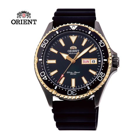 ORIENT 東方 錶 WATER RESISTANT系列 200m潛水錶 膠帶款 黑色 RA-AA0005B - 41.8 mm