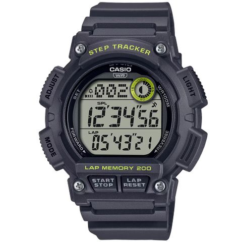 CASIO 卡西歐 運動風潮數位電子腕錶/灰(WS-2100H-8A)