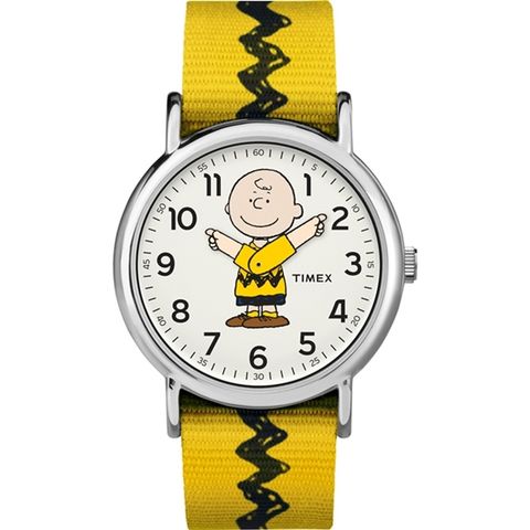 【TIMEX】天美時 x SNOOPY 限量聯名系列查理布朗手錶 (黃 TXTW2R41100)