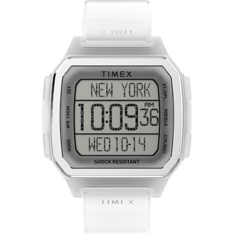 【TIMEX】天美時 電子系列 電子錶 ( 透色 TXTW2U56300)