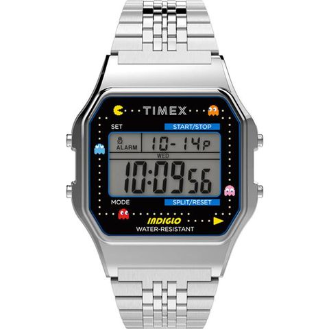 TIMEX 天美時 Pac-Man 小精靈電子錶 (銀 TXTW2U31900)