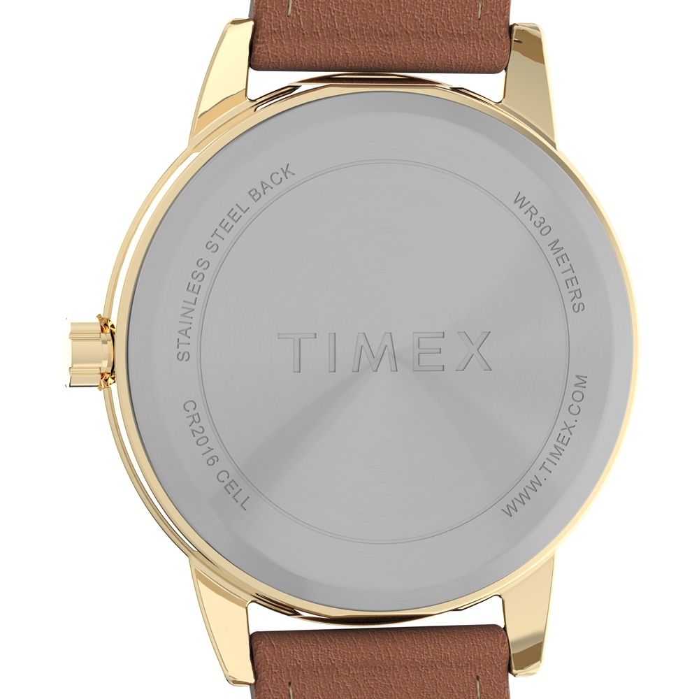 TIMEX 天美時  Easy Reader系列 30毫米棕色摺疊扣簡約女錶 (奶油金TXTW2V69200)