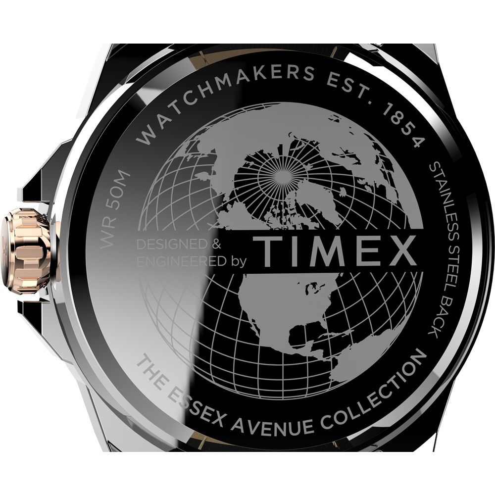 TIMEX 天美時  風格系列 44毫米八角錶殼紳士手錶 (墨綠x黑色皮質錶帶 TXTW2V43000)