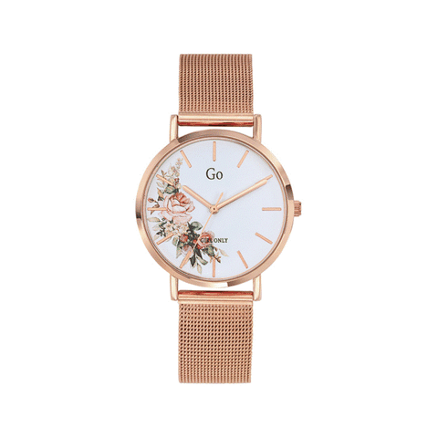 【Go Girl Only】BLOSSOM玫瑰花草系列浪漫時尚腕錶-玫瑰金/695297