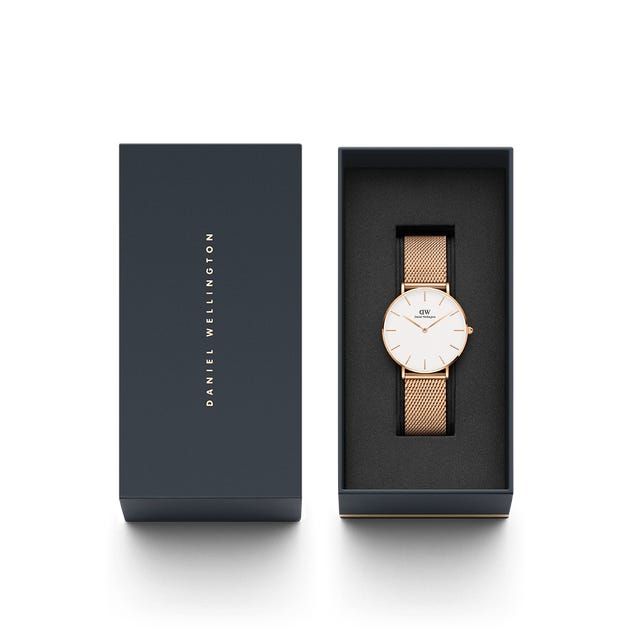 Daniel Wellington  Classic Petite Melrose 瑞典極簡風 DW00100305 米蘭錶帶女錶 36mm 白/玫瑰金