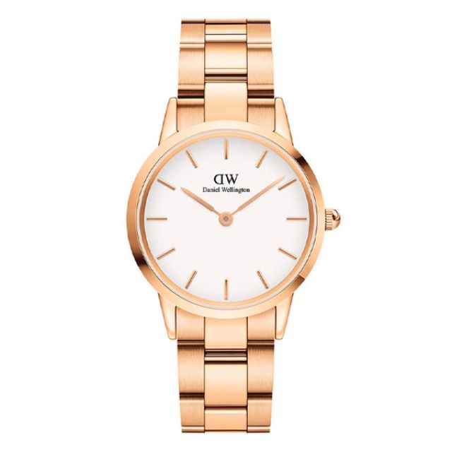 Daniel Wellington Iconic Link瑞典時尚品牌鋼帶腕錶-耀眼玫金-32mm/DW00100211/原廠公司貨兩年保固