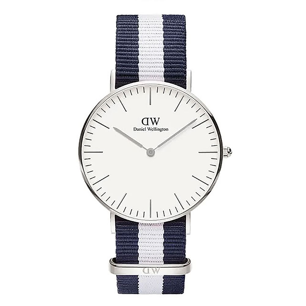 Daniel Wellington Classic Glasgow 36mm藍白織紋錶(DW00100047)