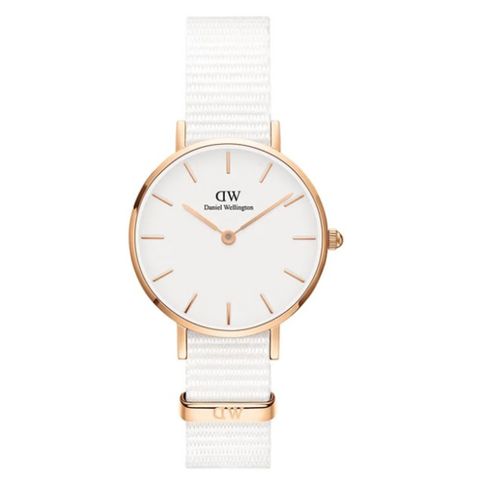 【Daniel Wellington】Petite Dover 32mm純淨白織紋錶-DW00100311★瑞典精品平輸1年保固