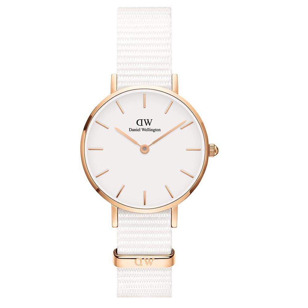 Daniel Wellington Petite Dover 28mm純淨白織紋錶-DW00100313