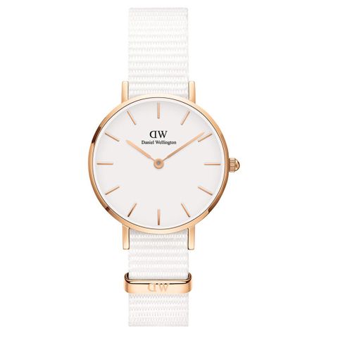 【Daniel Wellington】Petite Dover 28mm純淨白織紋錶(DW00100313)