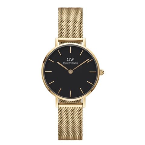 Daniel Wellington Petite Evergold 28mm香檳金米蘭金屬錶-DW00100349