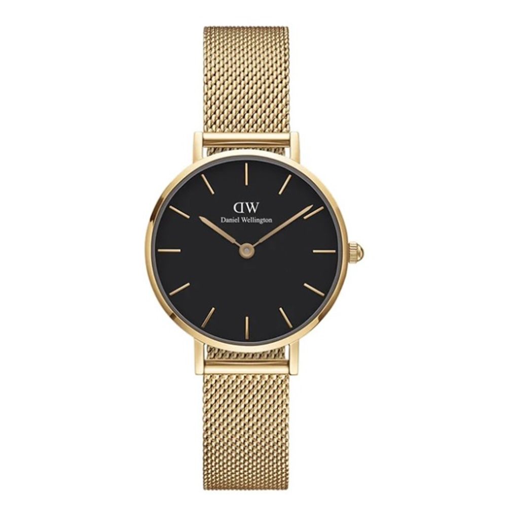  【Daniel Wellington】Petite Evergold 28mm香檳金米蘭金屬錶-DW00100349