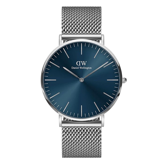 Daniel Wellington Classic 簡約時尚 DW00100628 米蘭錶帶男錶 藍/銀 40mm DW男錶