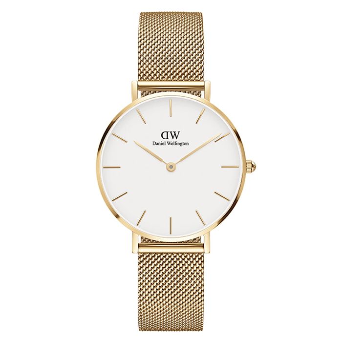 Daniel Wellington Petite 簡約時尚 DW00100348 米蘭錶帶女錶 白/淺金 32mm