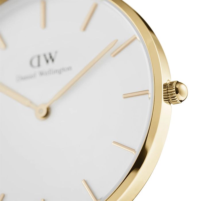 Daniel Wellington Petite 簡約時尚 DW00100348 米蘭錶帶女錶 白/淺金 32mm