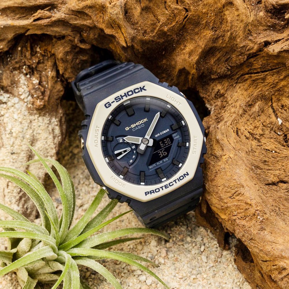 CASIO G-SHOCK 極簡風防水200米計時錶/藍/GA-2110ET-2A - PChome 24h購物