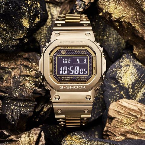 熱銷品牌▼日系手錶CASIO 卡西歐 G-SHOCK 35周年太陽能電波手錶 GMW-B5000GD-9