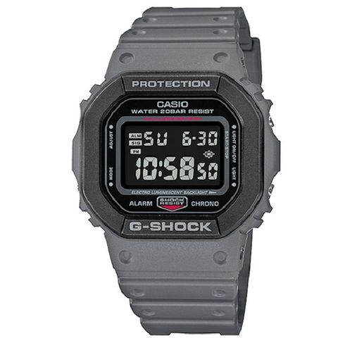 G-SHOCK CASIO / DW-5610SU-8 /卡西歐 經典方型 軍事風格 電子液晶 防水200米 橡膠手錶 深灰色 44mm