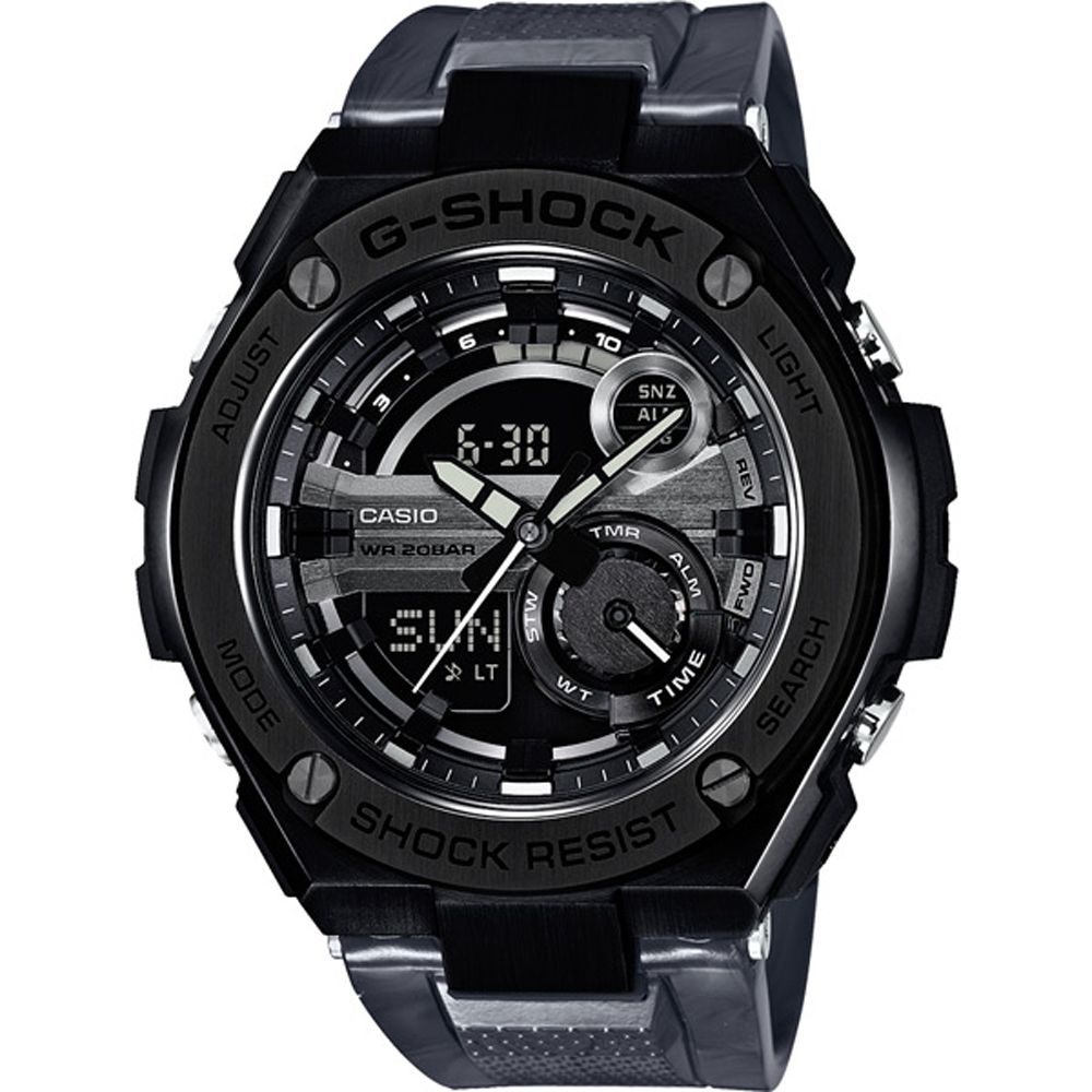 CASIO 卡西歐  G-SHOCK系列 破繭重生雙顯運動錶-GST-210M-1ADR