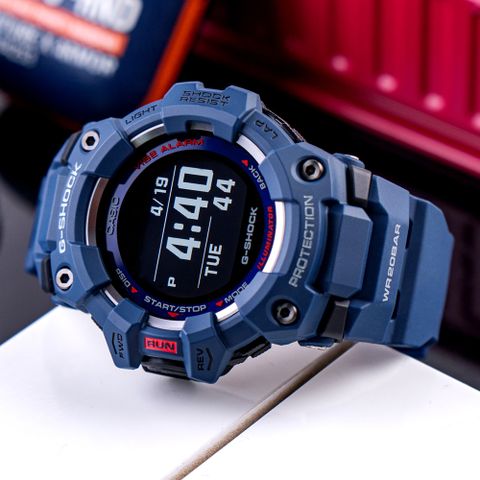 【CASIO】G-SHOCK G-SQUAD 運動潮流藍牙智慧腕錶/藍 (GBD-100-2DR)