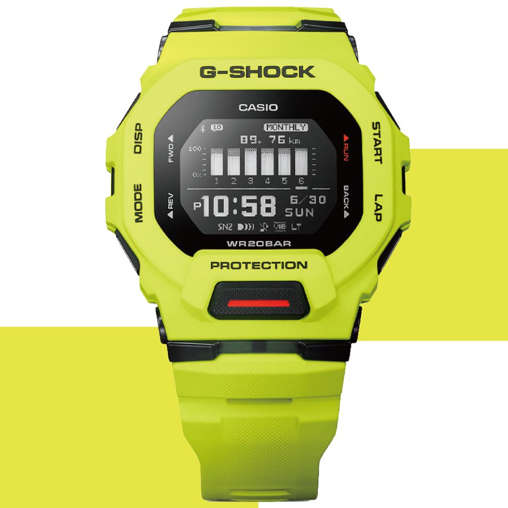 CASIO 卡西歐G-SHOCK G-SQUAD系列藍牙運動錶萊姆綠GBD-200-9 - PChome