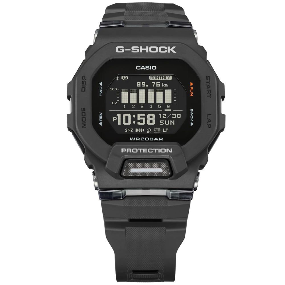 CASIO 卡西歐G-SHOCK G-SQUAD系列藍牙運動錶黑色GBD-200-1 - PChome