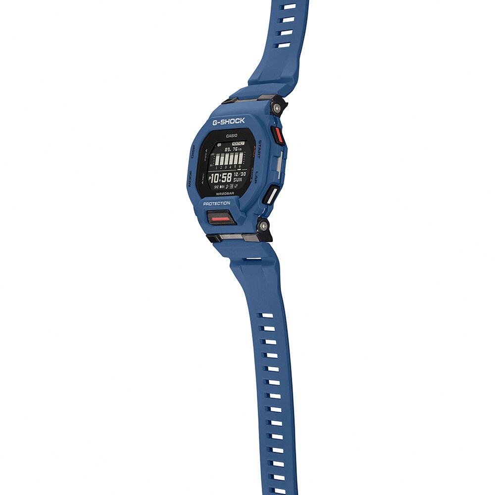 CASIO 卡西歐G-SHOCK 纖薄運動系藍芽計時手錶-海軍藍GBD-200-2